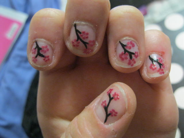 Sakura Blossom Nail Art