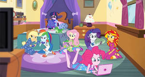 Slumber party at pinkies (with Sci Twi)