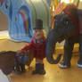 2 elephants and there ringmaster