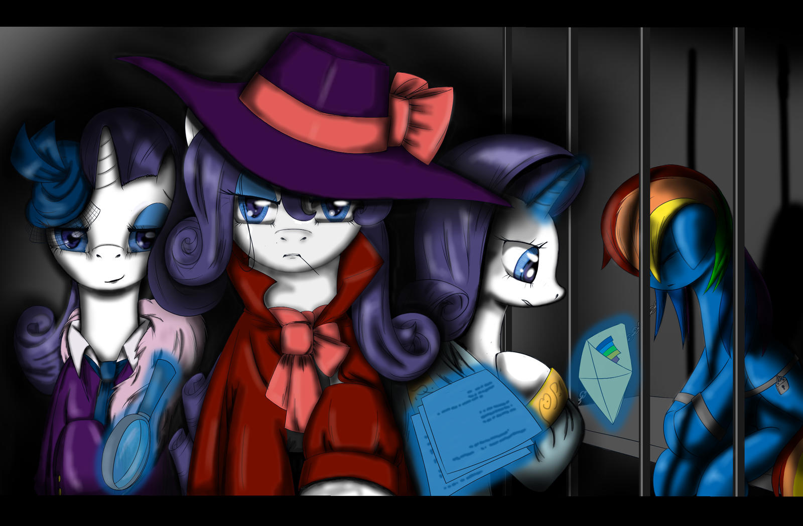 'Shadow Spade' Rarity is on the case by FairySearch on DeviantArt