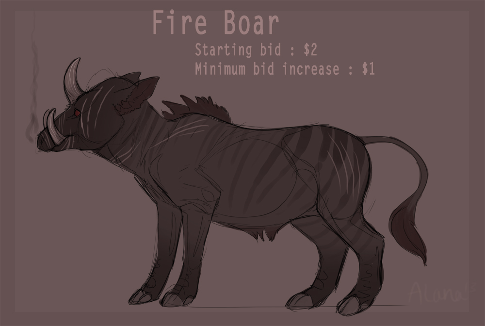 Fire Boar - $ Auction