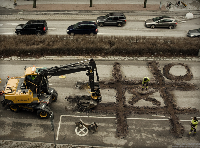 roadworkers coffee break