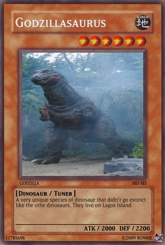 Godzillasaurus Yu-Gi-Oh Card