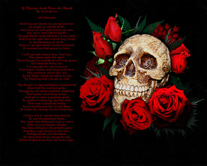 Skull and Red Roses wallpaper