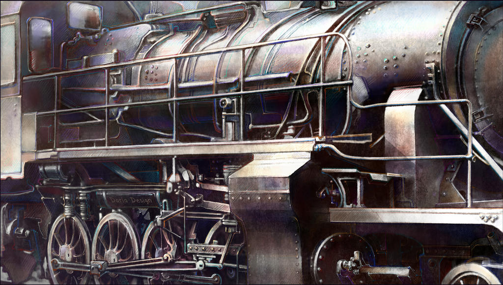 Steam locomotive by DariaDesign on DeviantArt