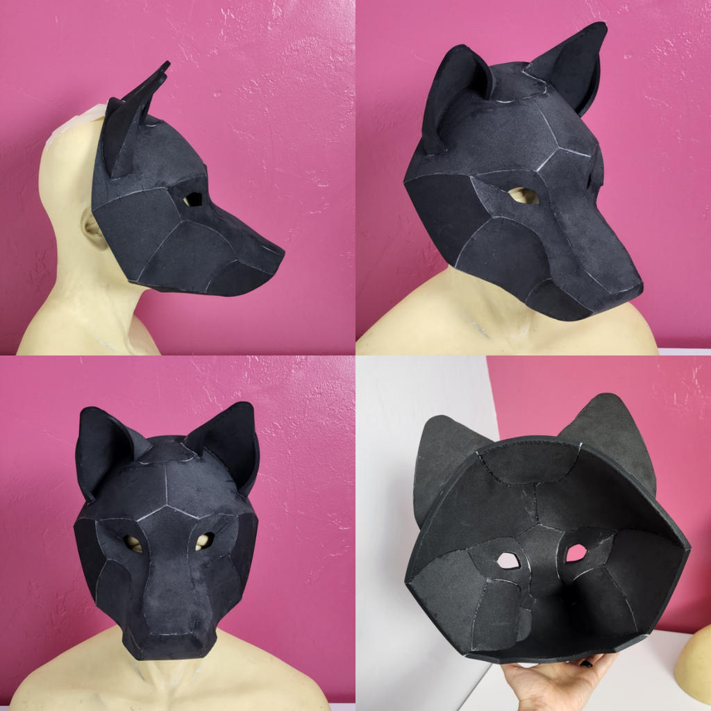 Therian mask base in 2023  Wolf mask, Drawings, Mask