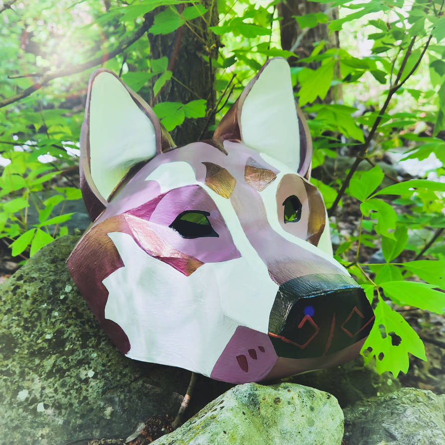 Wolf Therian Mask Digital Pattern *with tutorial* by Kazplay on