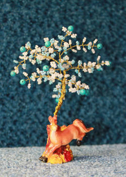 A little turquoise wishing tree