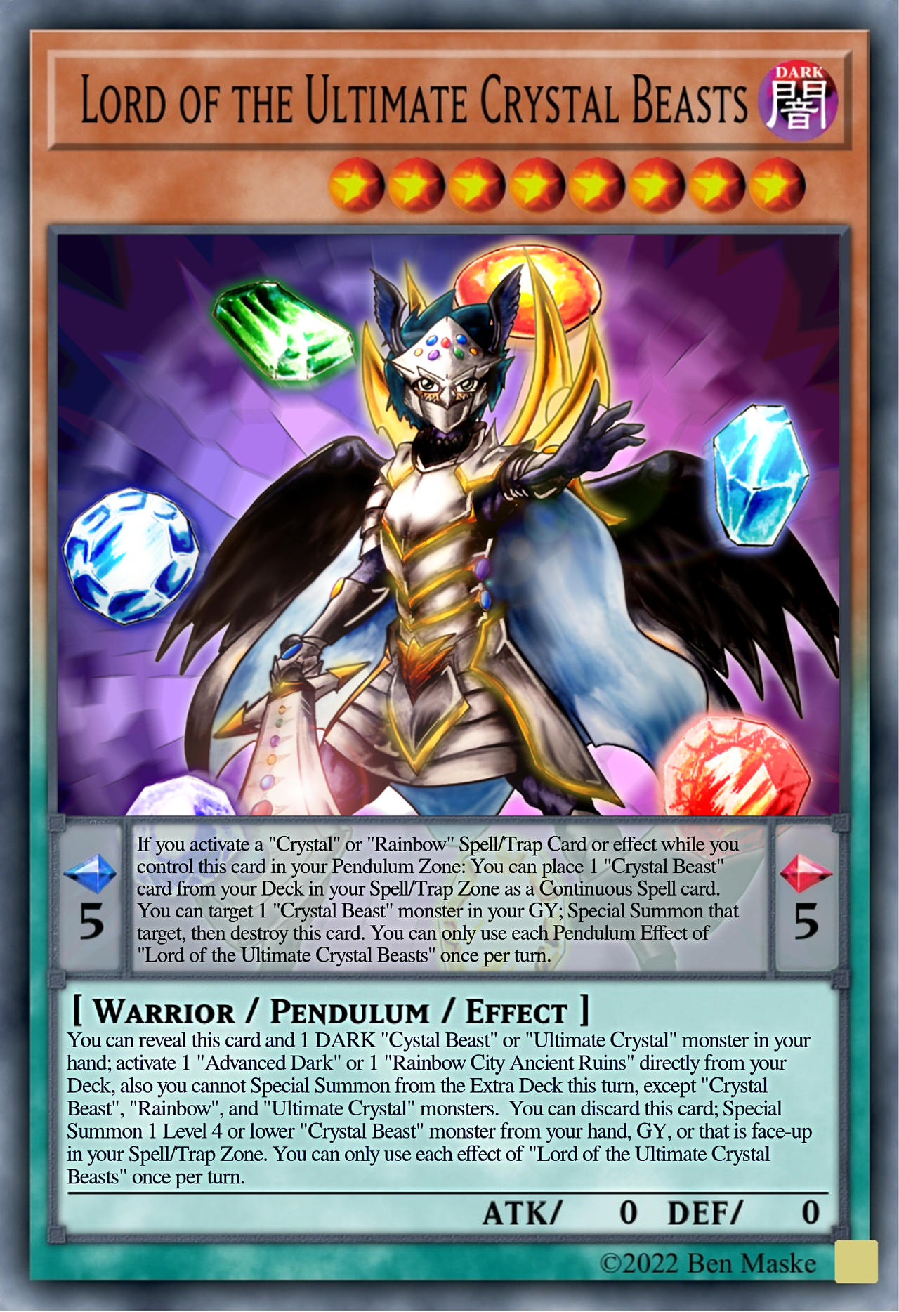 Lord of the Ultimate Crystal Beasts - card by Rongaulius on DeviantArt Lord of the Ultimate Crystal Beasts - card by Rongaulius on DeviantArt