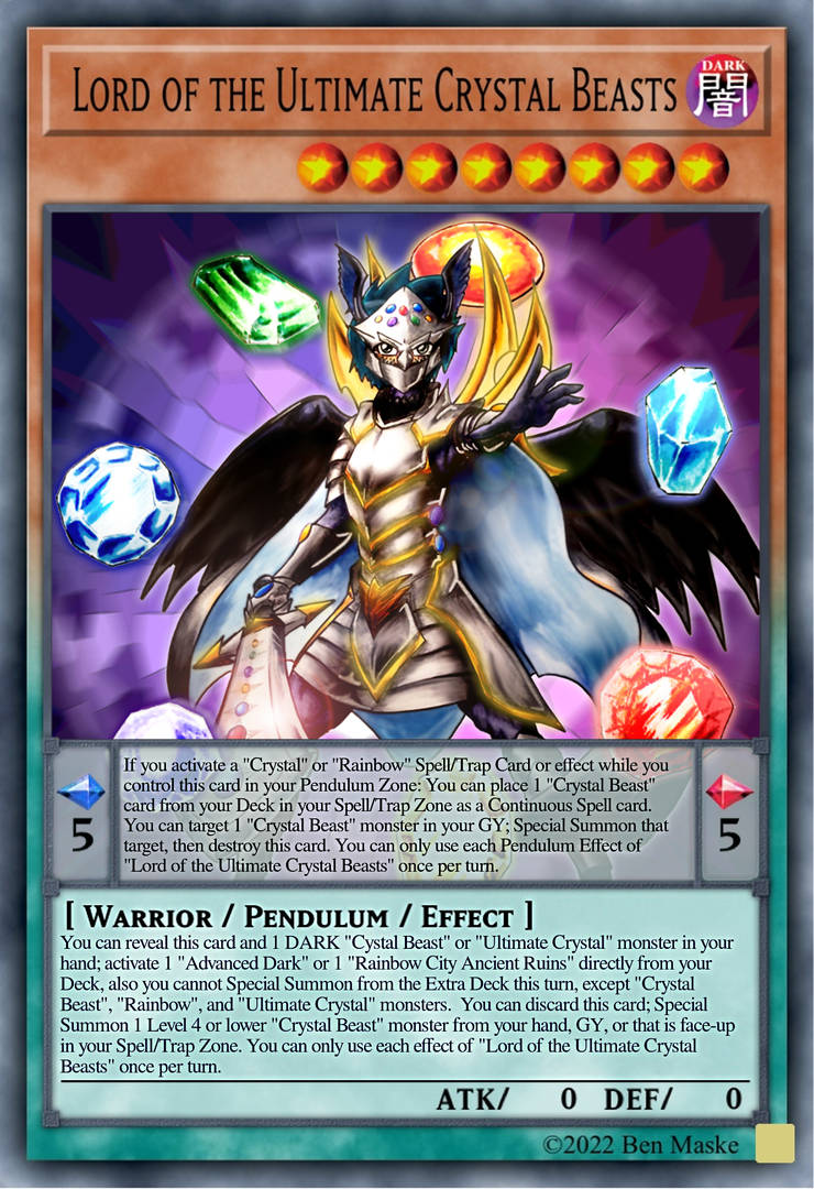 Lord of the Ultimate Crystal Beasts - card by Rongaulius on DeviantArt Lord of the Ultimate Crystal Beasts - card by Rongaulius on DeviantArt