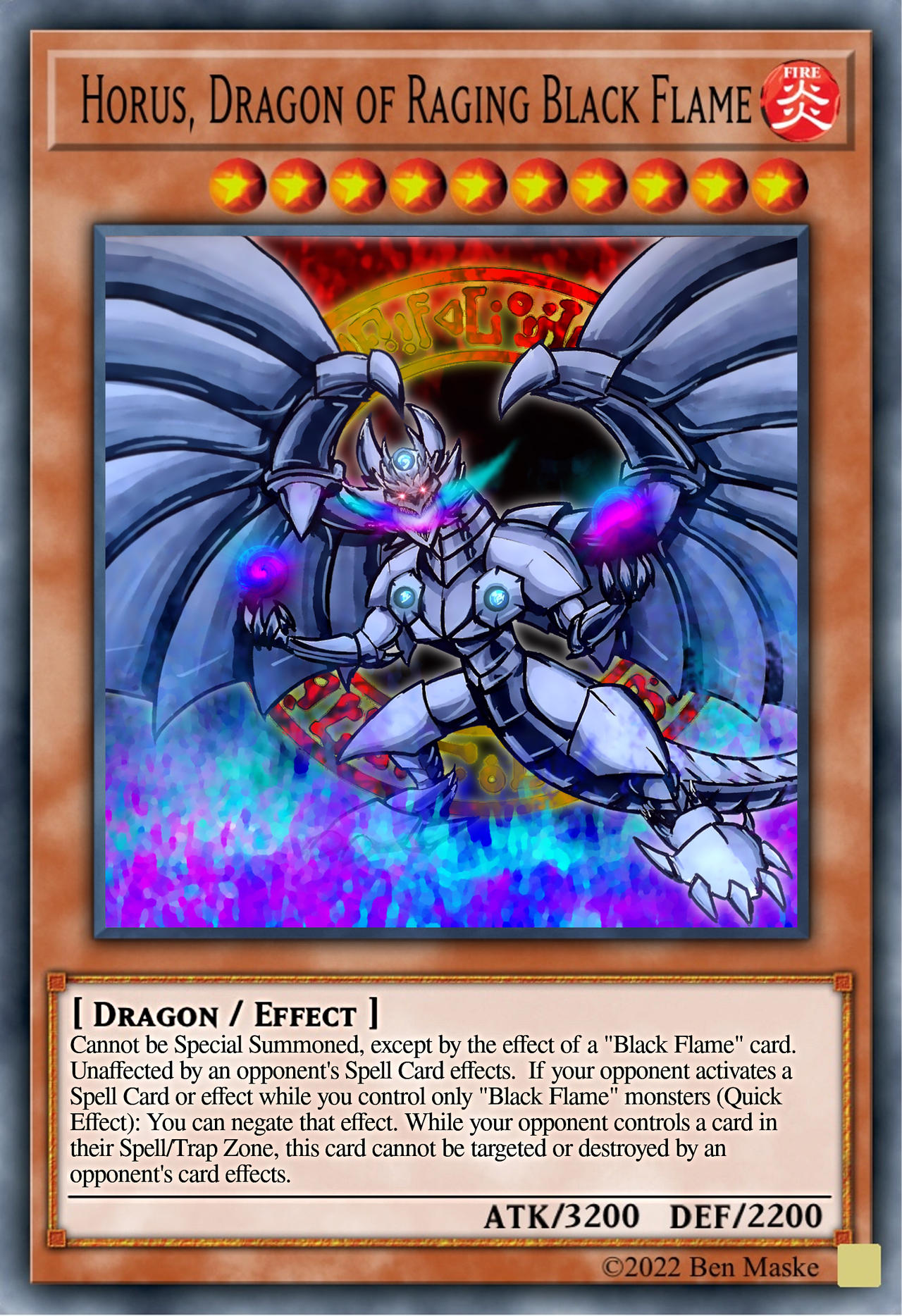 Horus, Dragon of Raging Black Flame - card by Rongaulius on DeviantArt Horus, Dragon of Raging Black Flame - card by Rongaulius on DeviantArt