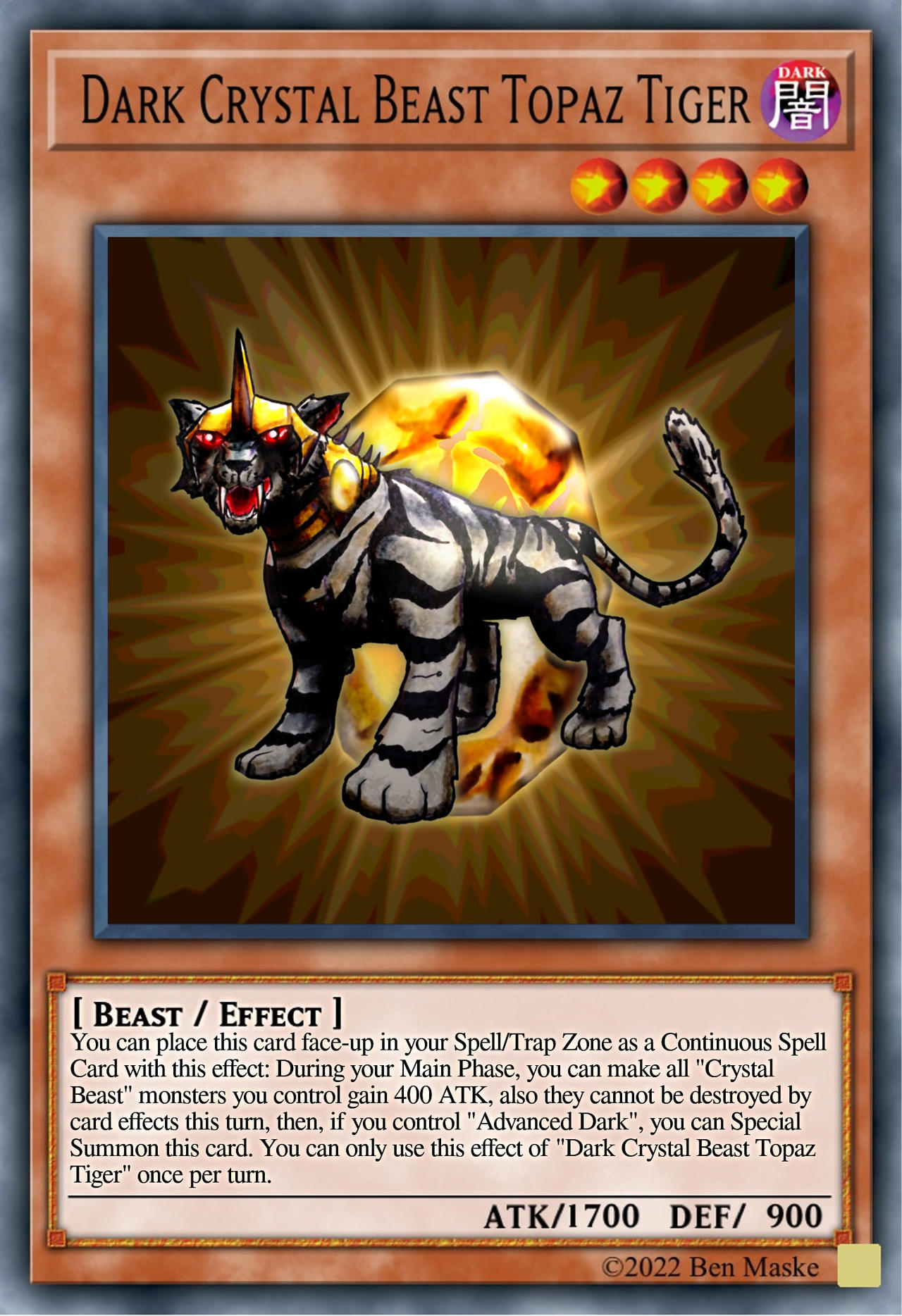 Topaz Card Dark Crystal Beast Topaz Tiger - Card by Rongaulius on DeviantArt