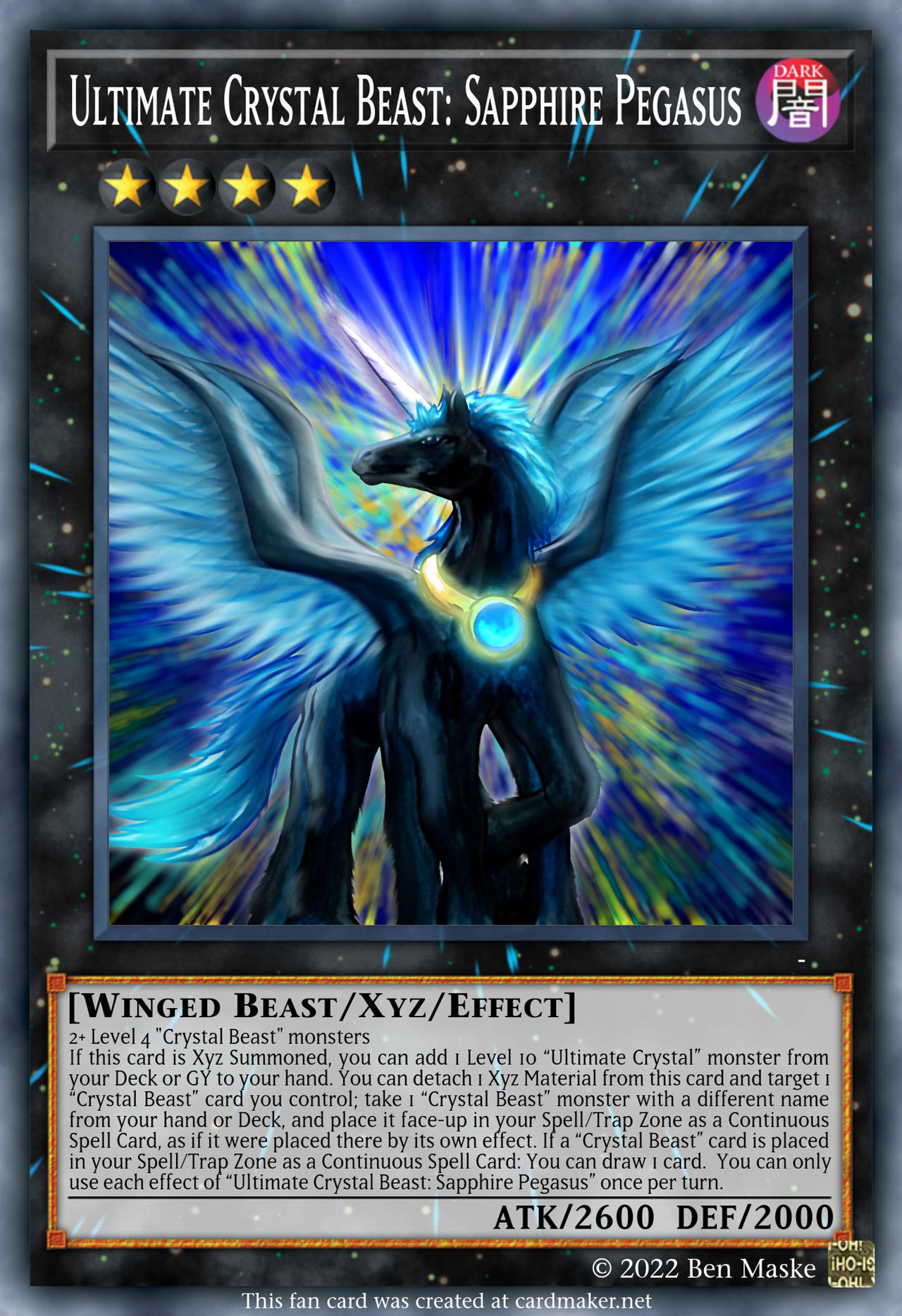 Ultimate Crystal Beast Sapphire Pegasus - Card by Rongaulius on DeviantArt