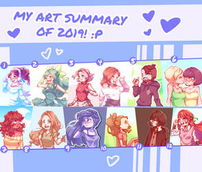 MY ART SUMMARY OF 2019! :P by UntitledAnimations