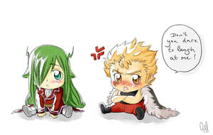 Freed and Laxus - Chibi style