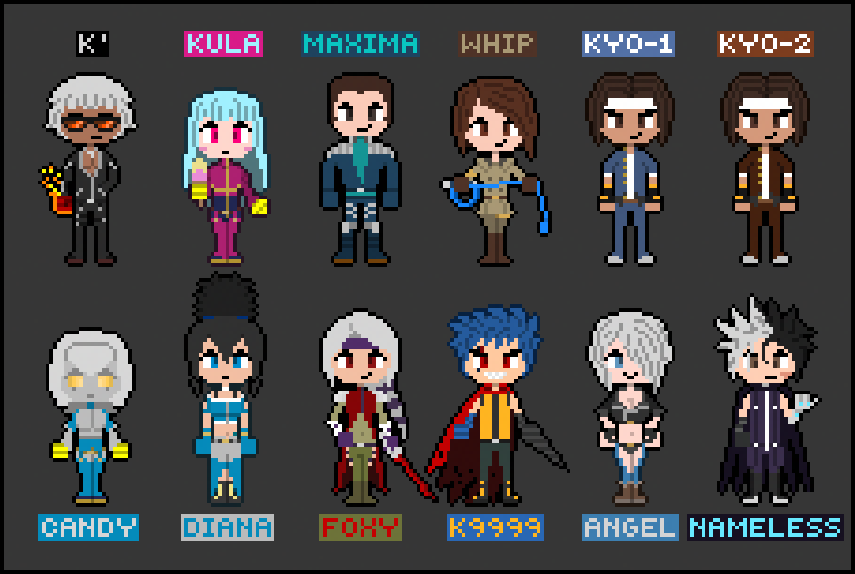 KOF Sprites (NESTS agents) by dev64victor on DeviantArt
