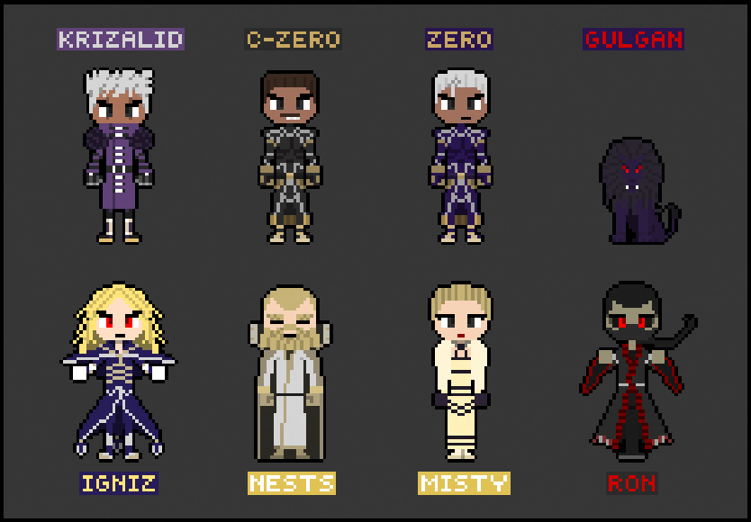 Kof R1 Sprites KOF Sprites (NESTS Leaders) by dev64victor on DeviantArt