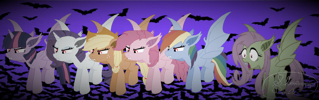 MLP mane 6 bats by ShinyPalsOfficial on DeviantArt