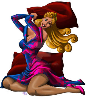 Sleeping Beauty Pinup Splatter