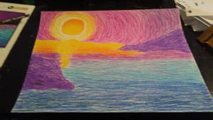 Oil Pastel Sunset