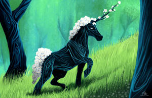 Woodland Unicorn by Katherine-Olenic