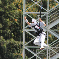 Storm Shadow on a zip-line