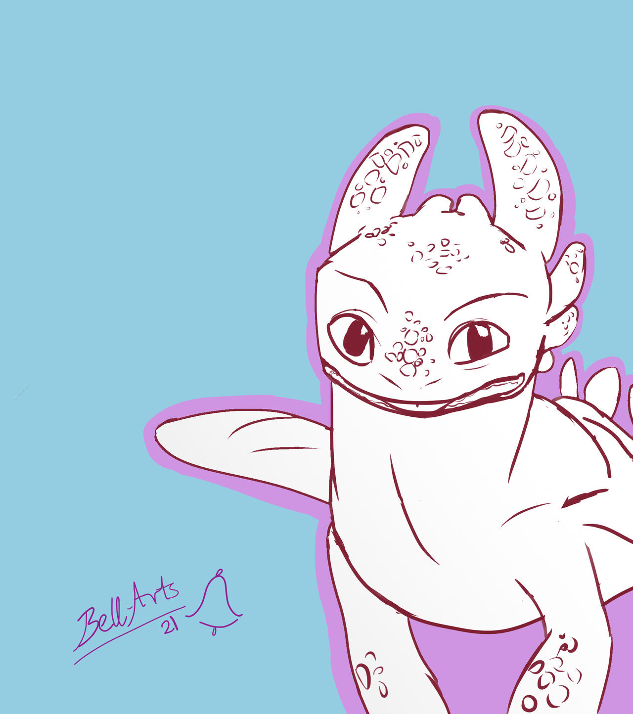 Toothless simple colour by Bell-Arts on DeviantArt