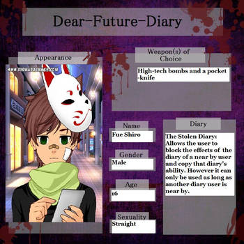 Dear Future Diary Application: Fue Shiro OC