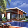 Villa Pool Gazebo Palm