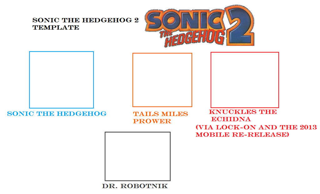 Sonic The Hedgehog 2 Template By Darth19 On DeviantArt
