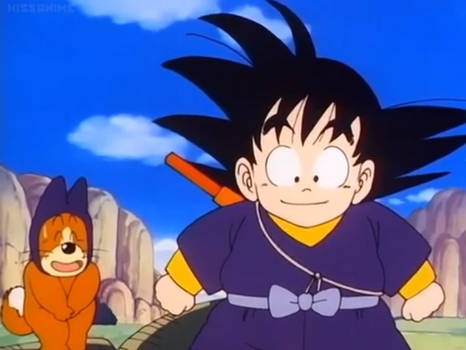 Goku wearing Shu's clothes