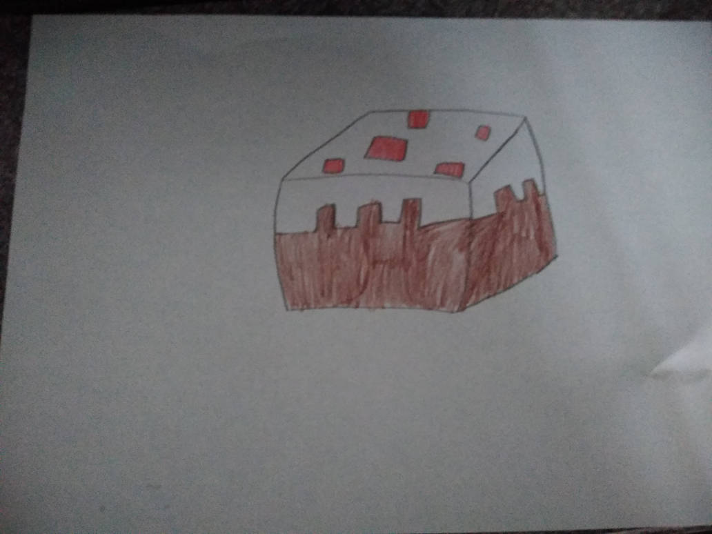 Minecraft Cake Drawing by Darth19 on DeviantArt