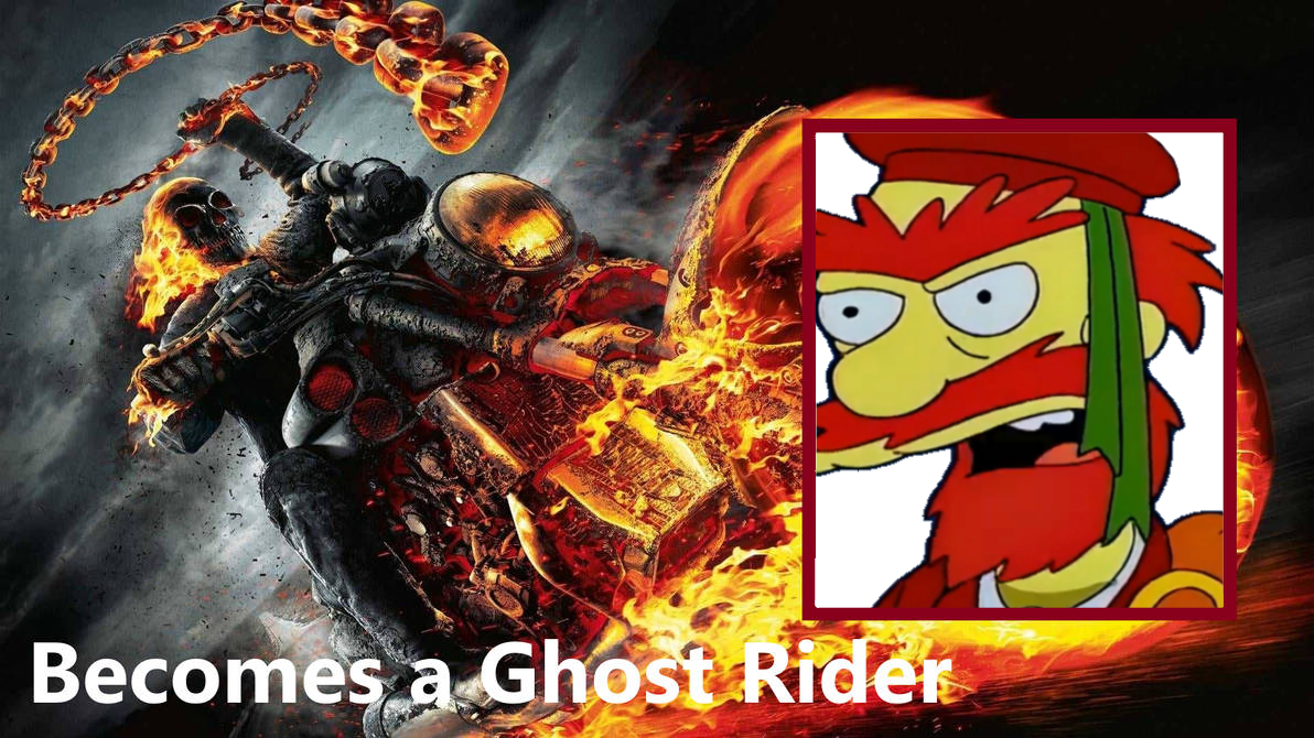Groundskeeper Willie Becomes A Ghost Rider by Darth19 on DeviantArt