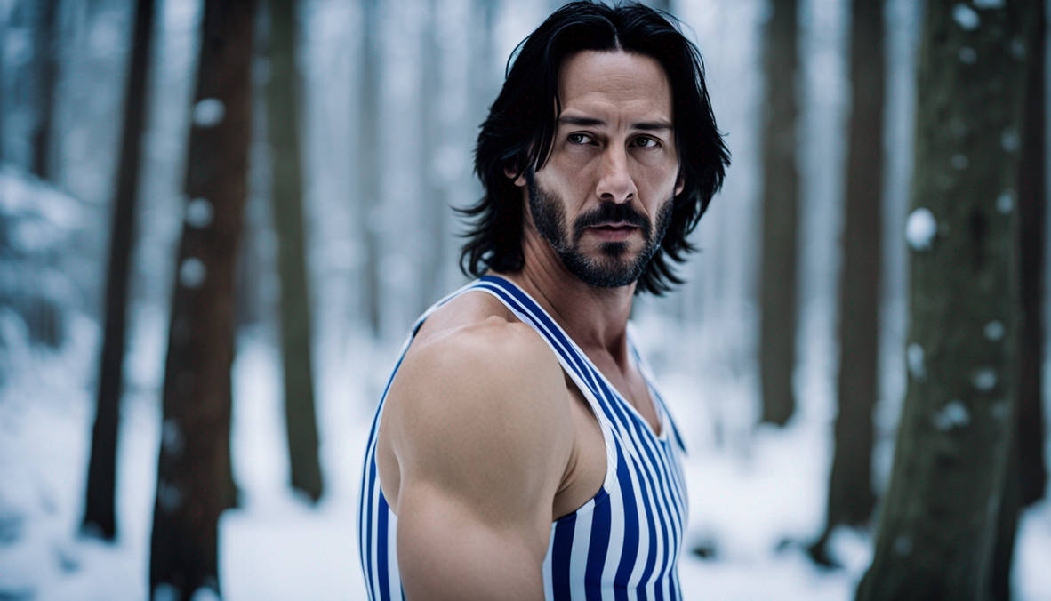 Abs Reeve Keanu Reeves wearing a swimsuit in the forest by Darth19 on DeviantArt