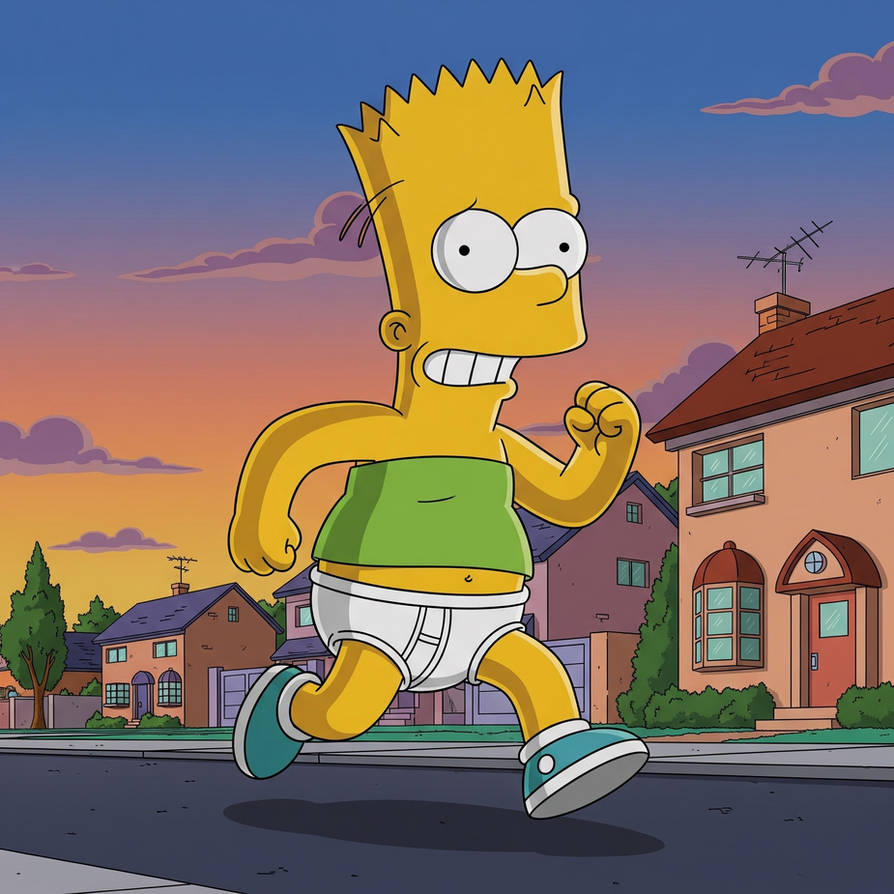 Simpsons Jogging Bart Simpson going Jogging wearing a Tube Top by Darth19 on DeviantArt