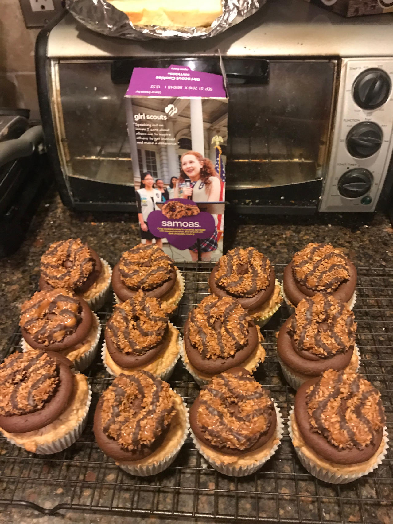 Girl Scout Samoas Cupcakes