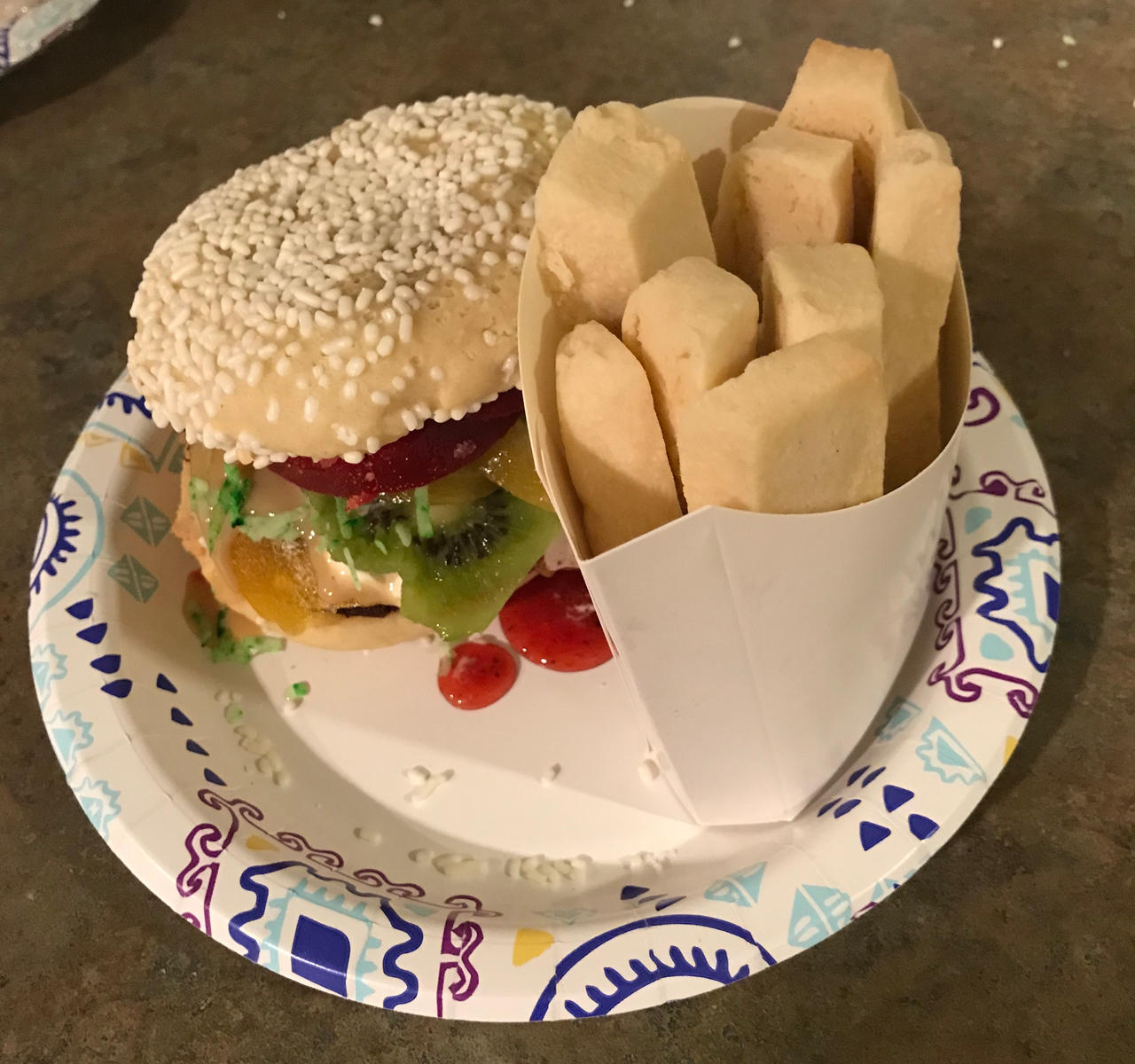 Dessert Burger and Fries