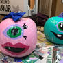 Monster and Miss Monster as Pumpkins