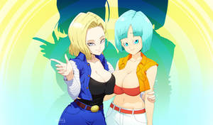 18 and Bulma Hypnosis -Commission-