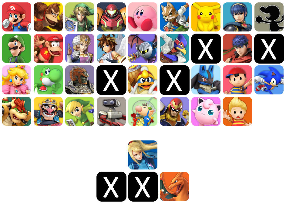 Ss Brawl Roster Super Smash Bros. Brawl Roster Smash 4 Style by Marioexpert on DeviantArt
