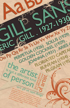 Gill Sans Fontographer Poster