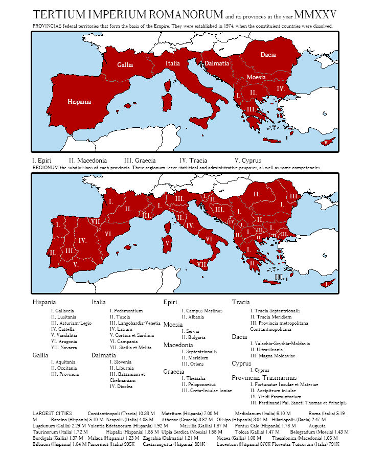 Provinces and regions of the 3rd Roman Empire by nacholaf on DeviantArt