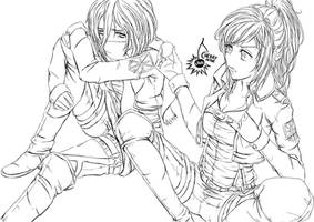 Mikasa x Sasha - pull yourself together lines