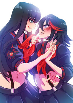 Ryuko x Satsuki (Patreon Weekly Sketch)