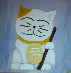 Petit chat japonais blanc