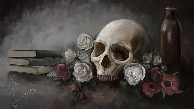 Skull-still-life