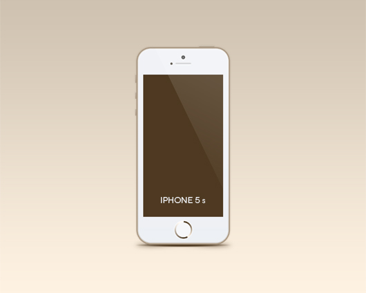 5s Gold iPhone Psd Design