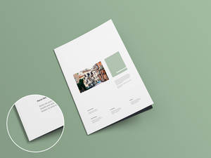 Bifold a4 brochure mockup