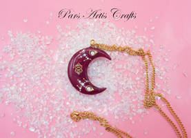 garnet Moon necklace