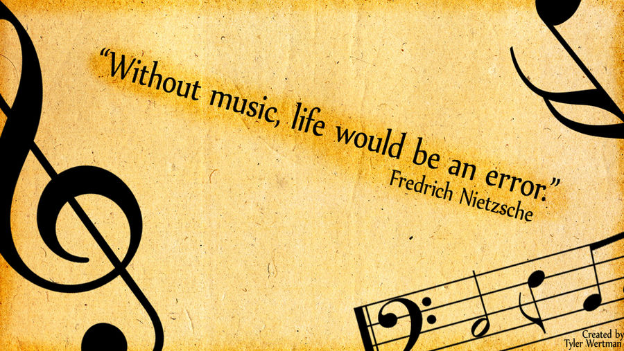 Friedrich Nietzsche Music quote background